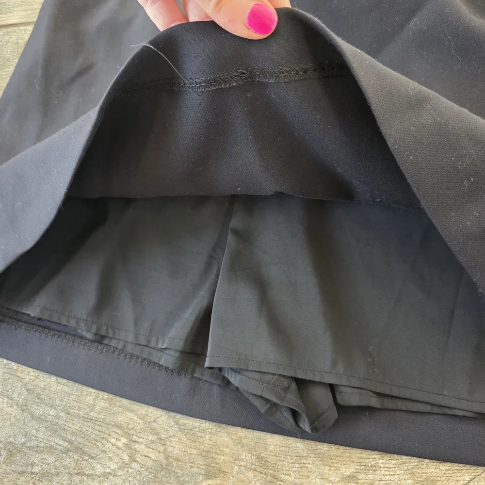 Abercrombie & Fitch A&F Black Mini Skirt Skort Shorts Sz Large L - Picture 3 of 4